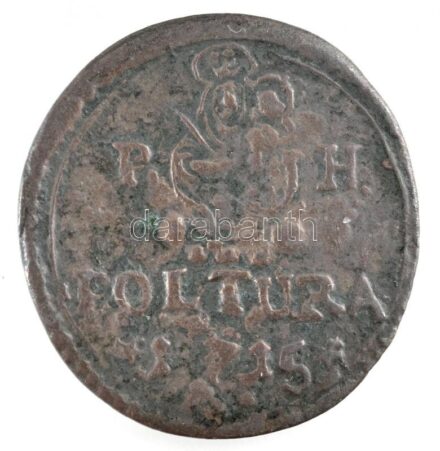 1715PH Poltura Ag 'III. Károly' T:2,2- Huszár 1631., Unger II.: 1202.