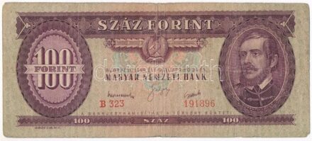 1949. 100Ft 'B 323 191896' T:III- Adamo F29