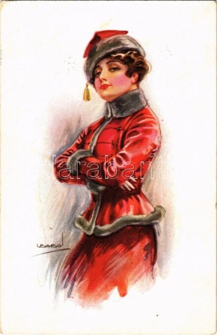 1915 Hussar lady. Erkal No. 324/2. s: Usabal (EK)