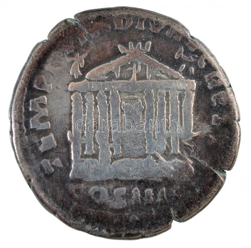 Római Birodalom / Róma / Antoninus Pius 158-160. Denár Ag (3,18g) T:3 Roman Empire / Rome / Antoninus Pius 158-160. Denarius Ag 'ANTONINVS AVG PIVS P P / TEMPLVM DIV AVG REST - COS IIII' (3,18g) C:F RIC III 143. - Image 2