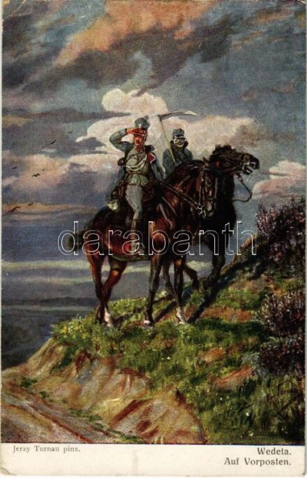 1917 Wedeta / Auf Vosposten / WWI Polish military art s: Jerzy Turnau (EK)