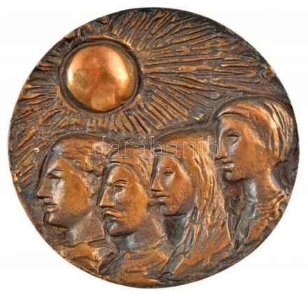 Szabó Iván (1913-1998) 1972. 'Györffy István Kollégium - NÉKOSZ - XXX' Br emlékplakett (91mm) T:1-