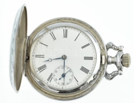 Fém tokos zsebóra jelzés nélkül cca 1920. Működő, jó állapotban d: 50 mm