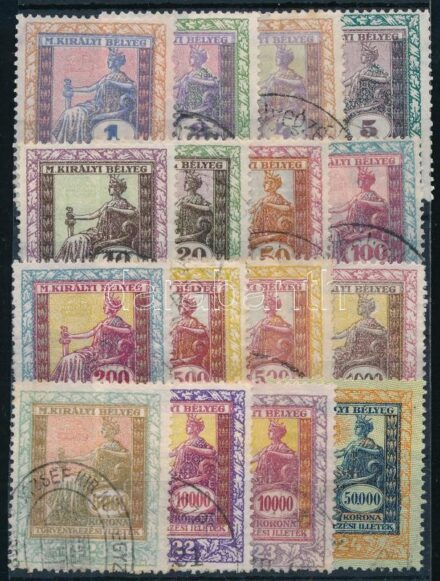 1922-1924 16 klf okmánybélyeg