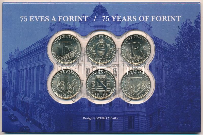 2021. 5Ft Cu-Ni-Zn '75 éves a Forint' (6xklf) emléklapon T:1