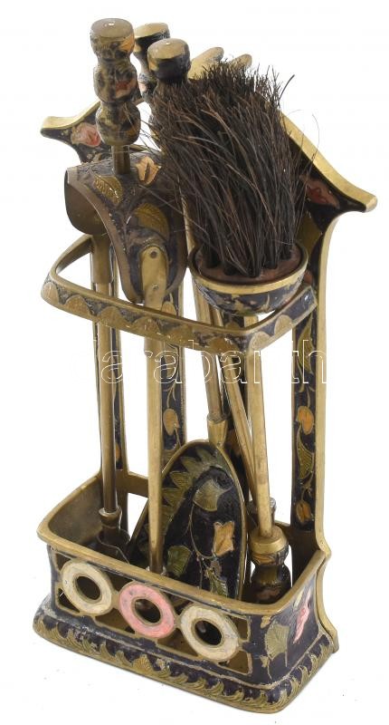 Réz mini kandallókészlet, kopott m:33cm