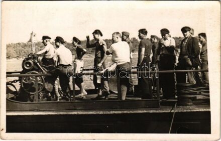Hajófedélzet / On deck of a ship. photo