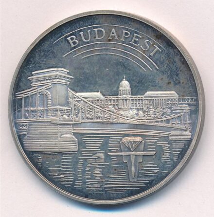 1994. 'Nemesfémművesek Ipartestülete - Mesterserleg vacsora 1994 / Budapest' peremen jelzett Ag emlékérem (36,57g/0.925/42,5mm) T:1 (eredetileg PP) patina
