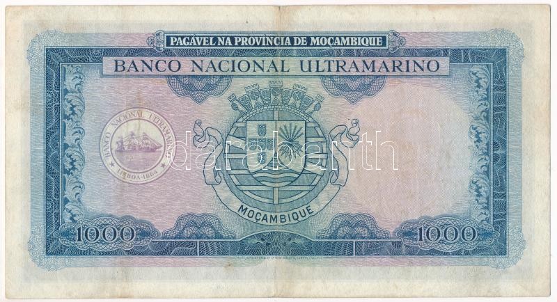 Mozambik / Portugál Mozambik 1953. 1000E T:III Mozambique / Portuguese Mozambique 1953. 1000 Escudos C:F Krause P#105 - Image 2