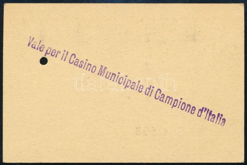 1938 Éves névre szóló belépő a san remoi kaszinóba - Image 2