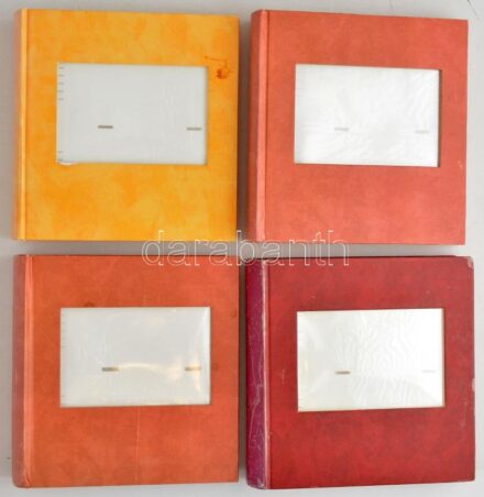 4 db képeslap berakó egyenként 200 férőhellyel / 4 postcard albums for 200 postcards each (21 x 22 cm)