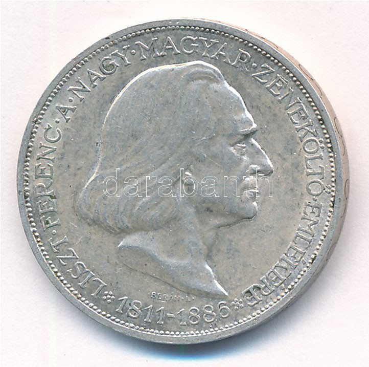 1936. 2P Ag 'Liszt Ferenc' T:1-,2 kis patina Adamo P7