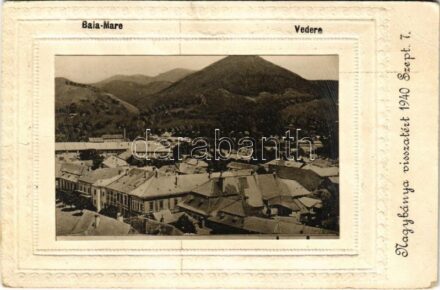 1940 Nagybánya, Baia Mare; + '1940 Nagybánya visszatért' So. Stpl (gyűrődések / creases)