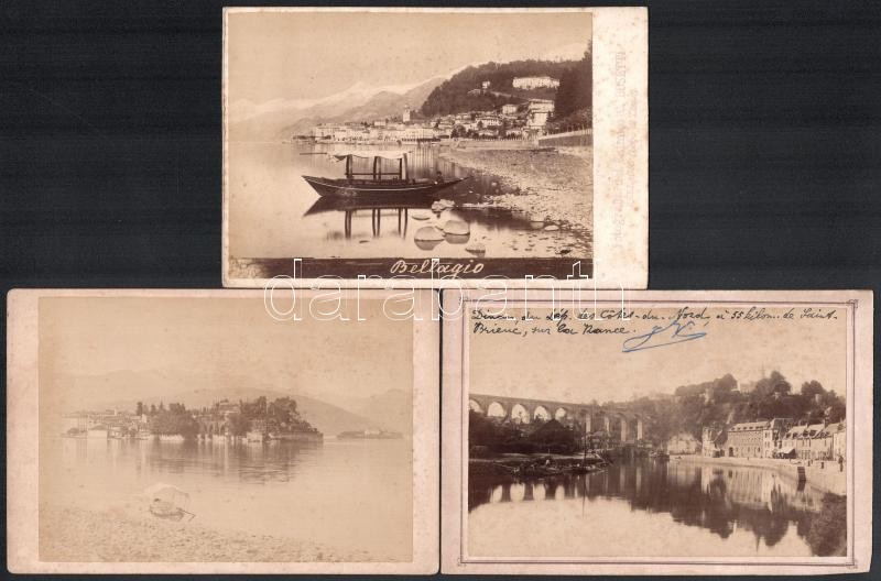 cca 1880 Városképek (Salzburg), tájképek, 9 db keményhátú fotó, 11×16 cm - Image 2