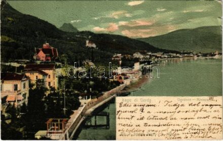 1904 Gardone Riviera, Lago di Garda (tear)