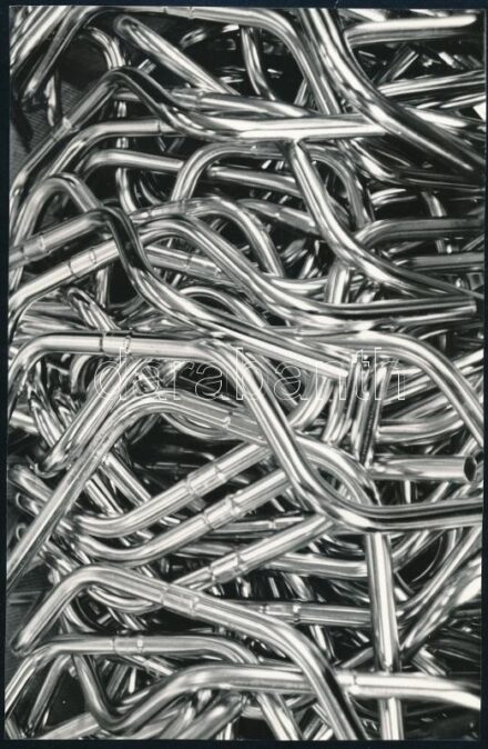 Ipari formák Wonke Rezső pecséttel jelzett vintage fotóművészeti alkotása 14x21 cm