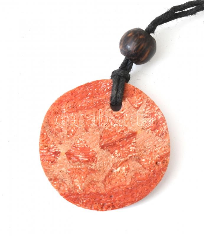 Korall medálos nyaklánc, állítható méretű. - Image 2
