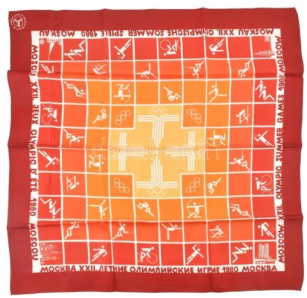 1980 moszkvai olimpia kendő 74x80cm