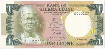 Sierra Leone 1984. 1L T:I Sierra Leone 1984. 1 Leone C: UNC Krause P#5e
