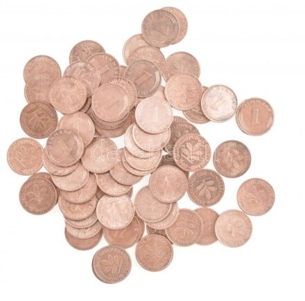 NSZK 1949-1993. 1pf acél (68db, 65xklf) T:1--2- GFR 1949-1993. 1 Pfennig steel (68pcs, 65xdiff) C:AU-VF Krause KM#105