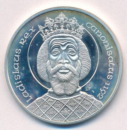 1992. 500Ft Ag 'Szent László' kapszulában, tanúsítvánnyal T:1 (eredetileg PP) fo. Adamo EM125