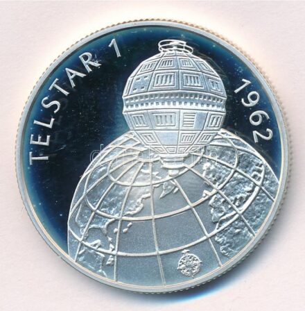 1992. 500Ft Ag 'Telstar 1' kapszulában, tanúsítvánnyal T:PP fo. Adamo EM127
