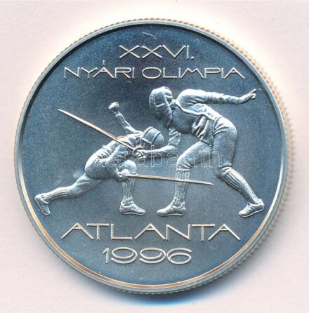 1995. 1000Ft Ag 'Nyári Olimpia-Atlanta - Vívás' kapszulában, tanúsítvánnyal T:BU Adamo EM143