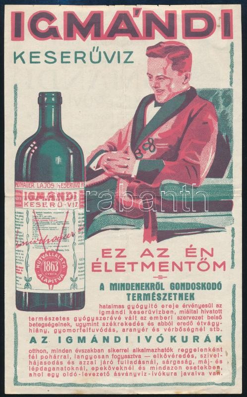 1931 Mezőkövesd, Schmidthauer Igmándi Keserűvíz fejléces számla - Image 2