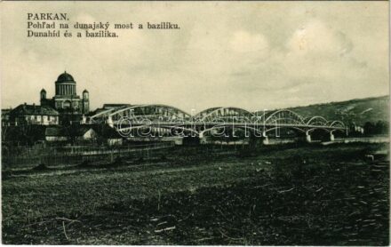 1932 Párkány, Stúrovó; Dunahíd és a bazilika / Danube bridge
