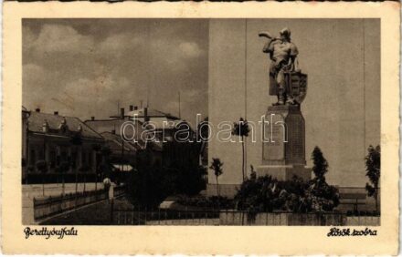 1938 Berettyóújfalu, Hősök szobra. Paszternák Dezső kiadása