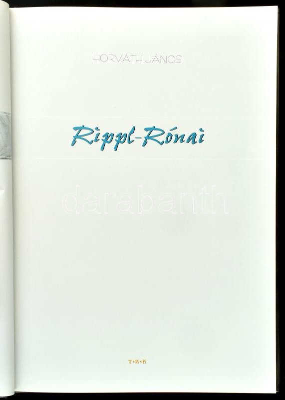 Horváth János: Rippl-Rónai. Bp., é.n., TKK. Kiadói modern keménykötésben - Image 3