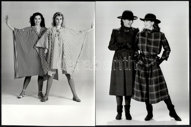 cca 1960-1980 Divatfotók, 6 db, 24×18 cm