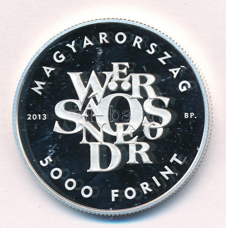 2013. 5000Ft Ag 'Weöres Sándor' kapszulában, tanúsítvánnyal T:PP Adamo EM257 - Image 2