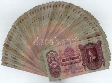 1930. 100P (50x) T:I--III kis foltok, egy-egy lapon firkák Adamo P17