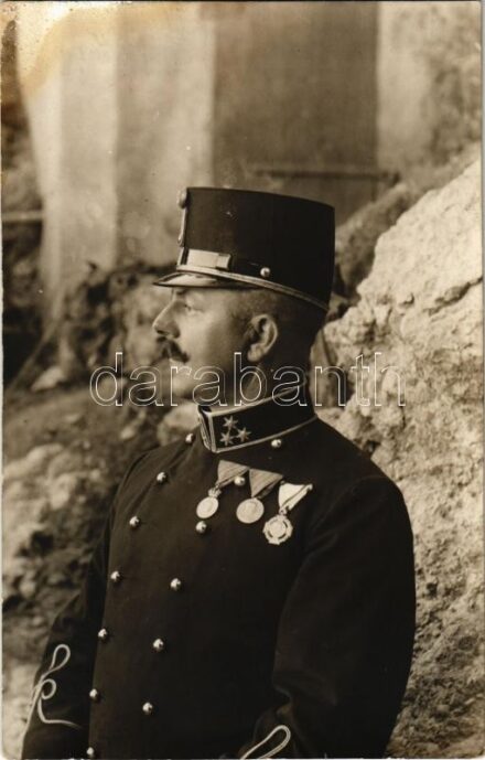 Osztrák-magyar katona / Austro-Hungarian K.u.K. military officer. photo (ragasztónyom / glue mark)