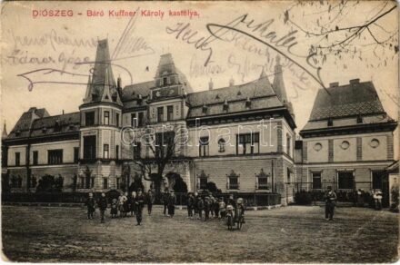 1910 Diószeg, Magyardiószeg, Sládkovicovo; Báró Kuffner Károly kastélya / castle (EB)