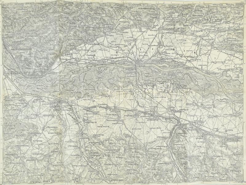 cca 1910-1918 Vegyes katonai térkép tétel, 5 db, rajtuk: Dürnkrut und Bösing, Tulln, Storo (x2), Celldömölk, egy kivételével, vászonokra kasírozva, különféle méretekben, változó állapotban. - Image 2