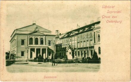 Sopron, Oedenburg; Színház tér és kávéház