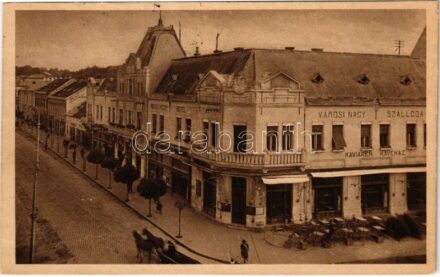 1938 Léva, Levice; Városi nagy szálloda és kávéház / hotel and cafe + '1938 Léva visszatért' So. Stpl