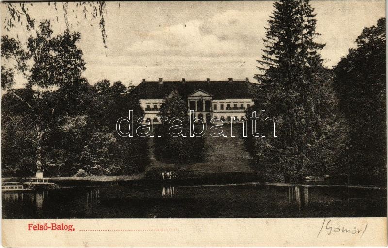 Felsőbalog, Vysny Blh (Vámosbalog); Koháry-kastély / castle (r)