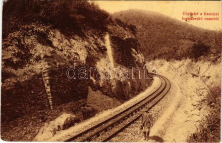 Tiszolc, Tisovec; Tiszolc-völgyi fogaskerekű vasút. W.L. (?) 156. Kreisler József kiadása / standard gauge cogwheel railway line (vágott / cut)