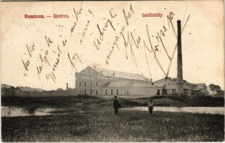1908 Komárom, Komárno; Komárom-Újváros, Lenfonoda. E.D.K. 907-23. / flax spinning mill (ázott sarok / wet corner)