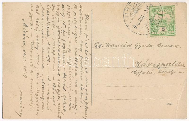 1913 Misérd, Mischdorf, Nové Kosariská (Dénesdtorcsmisérd, Dunajská Luzná); Fő utca, Evangélikus templom, üzletek, kápolna / main street, Lutheran church, shops, chapel (EB) - Image 2