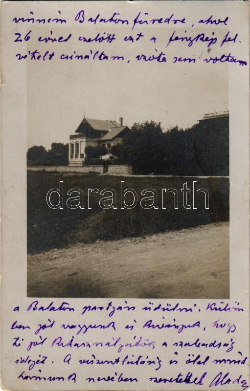 1934 Balatonfüred, nyaraló, villa. photo (apró szakadás / tiny tear)