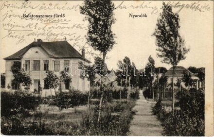 1921 Balatonszemes, Szemes; nyaralók, villák. Tényi Kálmán kiadása (EK)