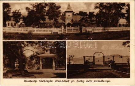 1933 Fonyód, Bélatelep, Székesfőv. árvaházak gr. Zichy Béla üdülőtelepe - Hátoldalon Kézesítési előjegyzés