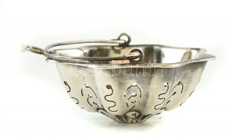 Christofle jelzett teaszűrő, kopott, d:6cm