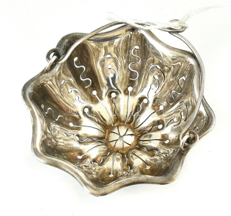 Christofle jelzett teaszűrő, kopott, d:6cm - Image 2