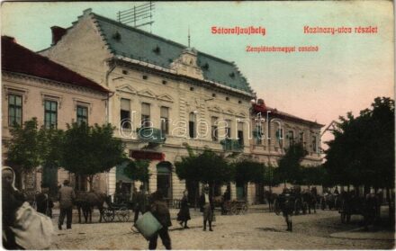 Sátoraljaújhely, Kazinczy utca, Zemplén vármegyei kaszinó (casino), cukrászat. Gojdics Vilma kiadása