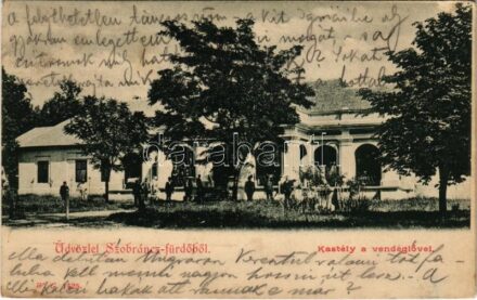 1903 Szobránc-gyógyfürdő, Kúpele Sobrance; kastély a vendéglővel. W.G. 1425. / castle with restaurant (fl)